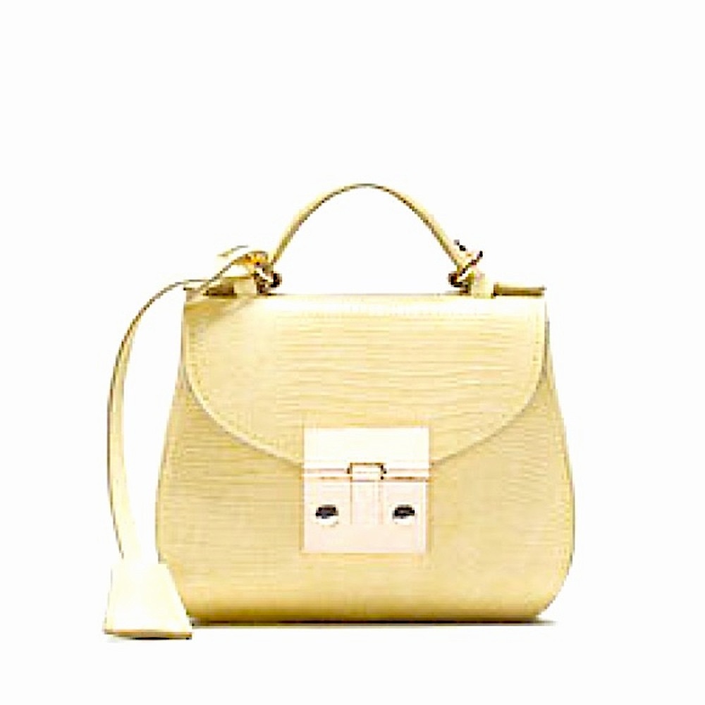 Zara | Croc Print Mini Bag in Pastel Yellow